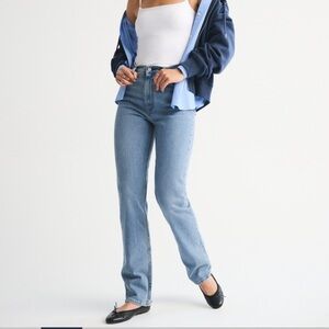 Abercrombie and Fitch the 90s straight ultra high-rise jeans
